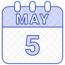 May Calendar Date Icon