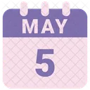 May Calendar Date Icon