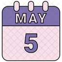 May Calendar Date Icon