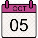 5 October Day Holiday Icon