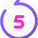 5 Second Backward  Icon
