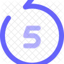 5 Second Backward  Icon