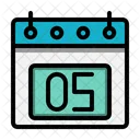 5 St Date Calendar Icon