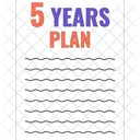 5 year plan planner  Icon