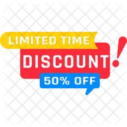50% Discount Badge  Icon