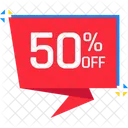 Fifty Percent Discount Fifty Percent Off Discount 아이콘