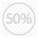 50 퍼센트 할인 50 퍼센트 아이콘