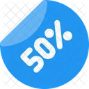 50 퍼센트 라벨 퍼센트 라벨 할인 스티커 아이콘