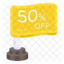 Sale Flag 50 Off Sale Banner Icon