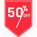 Fifty Percent Off Fifty Percent Discount 50 Percent Off 아이콘