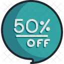 50 Percent Discount  Icon