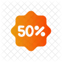 50 Percent 50 Discount 아이콘