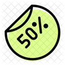 50 퍼센트 라벨 퍼센트 라벨 할인 스티커 아이콘