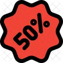 50 Percent Sticker  Icon