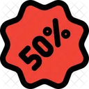 50 Percent Sticker  Icon