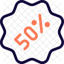 Percent Sticker Icon