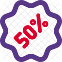 50 Percent Sticker  Icon