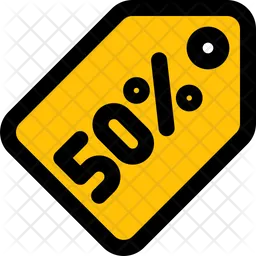 50 Percent Tag  Icon