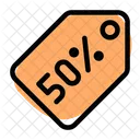 50 Percent Tag  Icon