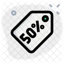 50 Percent Tag  Icon