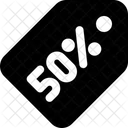 50 Percent Tag 50 Ercent Label Discount Tag Icon