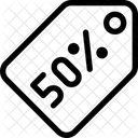 50 Percent Tag  Icon