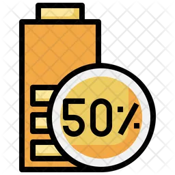 50 Percentage Charge  Icon