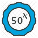 50 por ciento  Icono