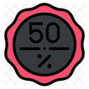 50 Prozent Rabatt  Symbol