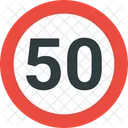 50 Speed Limit Speed Limit Road Icon