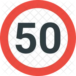 50 Speed Limit  Icon