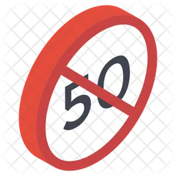 Prohibición de 50 velocidades  Icono