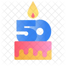 50 years Cake  Icon