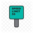 55 Speed Limit  Icon