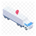 Parked Truck Outdoor Setting Pin Emblem Icon