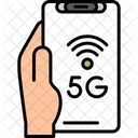 5 G 핸드헬드폰 G 네트워크 아이콘