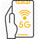 5 G 핸드헬드폰 G 네트워크 아이콘