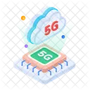 5 G Chip 5 G Processor 5 G Technology 아이콘
