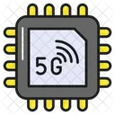 5 G 칩 프로세서 아이콘