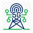 5 G 연결성 5 G 네트워크 타워 라디오 TV 타워 아이콘