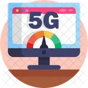 5 G 4 G Kommunikation Symbol