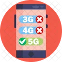 5 G 4 G Communication Icon