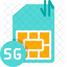 5G Sim Card  Icon