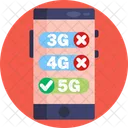 5 G 4 G Comunicacao Ícone