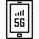 Teléfono inteligente 5g  Icono