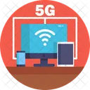 5 G 4 G Comunicacao Ícone