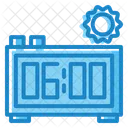 Digital Clock Sunshine Time Sunshine Time Morning Time Icon