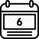 6 Data Calendario Programacao Ícone