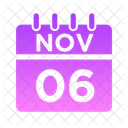 Noviembre Semana Hora Icono