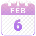 6 Februar 6 Datum 6 Februar Symbol